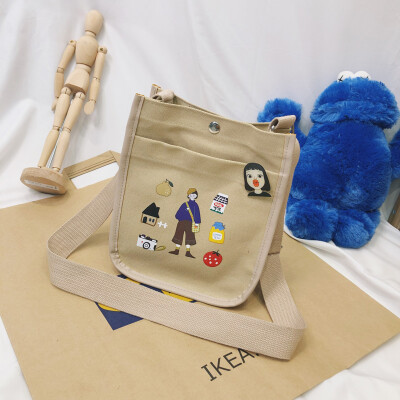 Ins Sufeng slanted bag Japanese students feel old girl canvas summer one shoulder bag
Ins Sufeng slanted bag Japanese students feel old girl canvas summer one shoulder bag