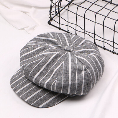 Hat womens spring&summer cotton striped octagonal hat students casual lying hat pure color artist hat tide
Hat womens spring&summer cotton striped octagonal hat students casual lying hat pure color artist hat tide