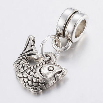 Tibetan Style Alloy European Dangle Beads Large Hole Pendants Cadmium Free & Lead Free Fish Antique Silver 20mm
Tibetan Style Alloy European Dangle Beads Large Hole Pendants Cadmium Free & Lead Free Fish Antique Silver 20mm