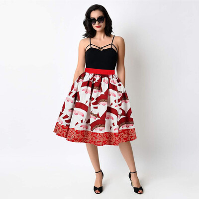 Gobestart Christmas Fashion Women Santa Digital Printed Stretchy Flared A Line Skirt
Gobestart Christmas Fashion Women Santa Digital Printed Stretchy Flared A Line Skirt