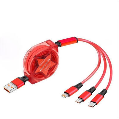 Universal 3-in-1 USB To Micro USB 8 Pin Lightning Type-C Charging Cable Telescopic Data Cord For IPhone Android Phones
Universal 3-in-1 USB To Micro USB 8 Pin Lightning Type-C Charging Cable Telescopic Data Cord For IPhone Android Phones