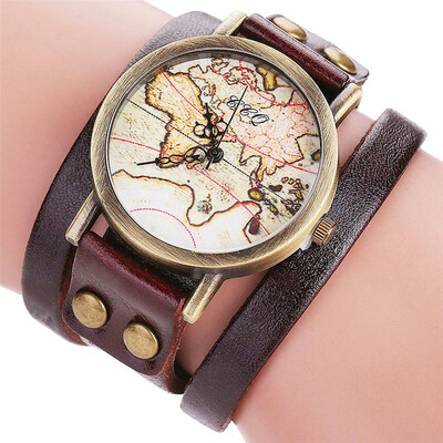 CCQ Brand Fashion Vintage Leather Bracelcet Wrist Watch Casual World Map Pattern Women Quartz Watch Relogio Feminino 533
CCQ Brand Fashion Vintage Leather Bracelcet Wrist Watch Casual World Map Pattern Women Quartz Watch Relogio Feminino 533