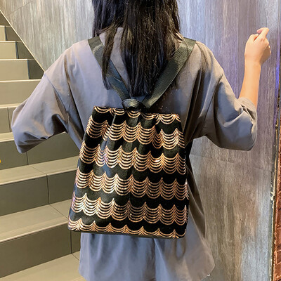 Tailored Women Junior High School Students Wild Sequin Backpack Simple Backpack
Tailored Women Junior High School Students Wild Sequin Backpack Simple Backpack