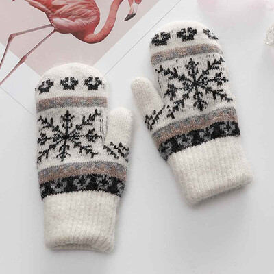 Vintage Christmas Snowflake Knitted Gloves Women Girls Winter Warm Xmas Mittens 
Vintage Christmas Snowflake Knitted Gloves Women Girls Winter Warm Xmas Mittens
