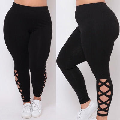 Women´s Plus Size Women Bandage Elastic Leggings Pure Criss-Cross Hollow Out Sport Pants
Women´s Plus Size Women Bandage Elastic Leggings Pure Criss-Cross Hollow Out Sport Pants