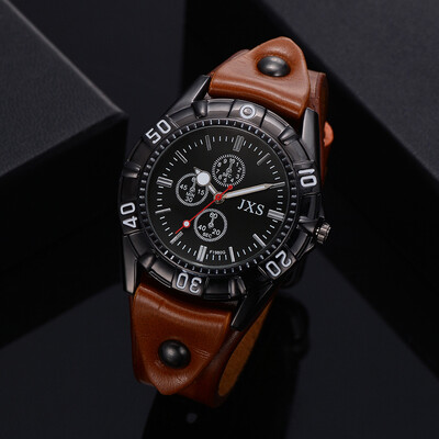 Gobestart Casual Fashion Fake Three Eye Six Needle Leather Padded Strap Mens Quartz Watch
Gobestart Casual Fashion Fake Three Eye Six Needle Leather Padded Strap Mens Quartz Watch