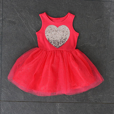 Summer Baby Girls Cute Casual Dresse Strap Sequin Heart Print Casual Sleeveless Dress Kids Toddler Princess Mesh Sundress For 0-
Summer Baby Girls Cute Casual Dresse Strap Sequin Heart Print Casual Sleeveless Dress Kids Toddler Princess Mesh Sundress For 0-