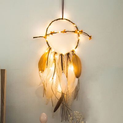 String Lights Dream Catcher Ornaments Innovative Gifts Wind Chimes Dreamcatcher Natural Feathers Wall Hanging Decoration
String Lights Dream Catcher Ornaments Innovative Gifts Wind Chimes Dreamcatcher Natural Feathers Wall Hanging Decoration