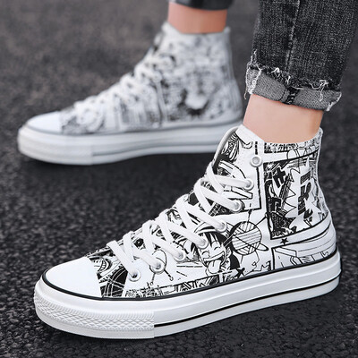 Summer mens shoes high canvas harbor wind Korean version of Joker casual board shoes graffiti hand-painted autumn tide shoes
Summer mens shoes high canvas harbor wind Korean version of Joker casual board shoes graffiti hand-painted autumn tide shoes