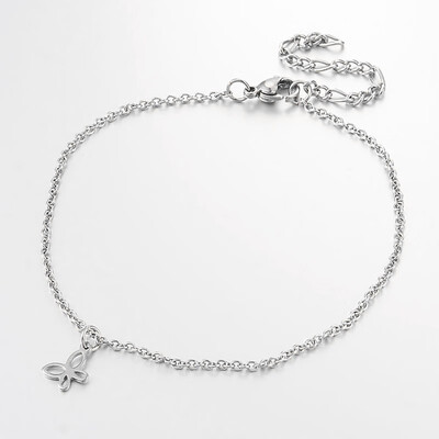 Butterfly Stainless Steel Pendant Anklets with Lobster Clasps&End Chains Stainless Steel Color 230x2mm
Butterfly Stainless Steel Pendant Anklets with Lobster Clasps&End Chains Stainless Steel Color 230x2mm