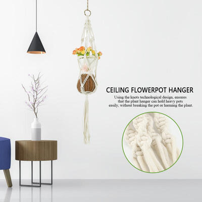 Greensen Ceiling Plant Hanger Hanging Flowerpot Rope Plants Bakset Holder for Room Wall Art Decor
Greensen Ceiling Plant Hanger Hanging Flowerpot Rope Plants Bakset Holder for Room Wall Art Decor