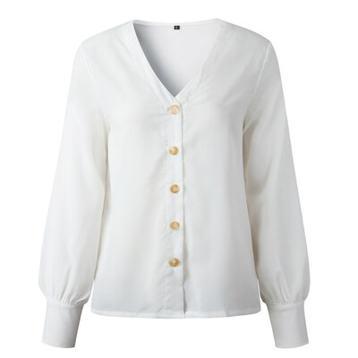 Fashion V-Neck Button Women Shirt Office Lady Casual Autumn Long Sleeve Solid Top Shirts
Fashion V-Neck Button Women Shirt Office Lady Casual Autumn Long Sleeve Solid Top Shirts