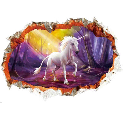 50X70Cm 3D Forest Unicorn Wall Sticker For Kids Room Children Bedroom Living Room Decor 3D Effect Wall Decals Art Mural Gift
50X70Cm 3D Forest Unicorn Wall Sticker For Kids Room Children Bedroom Living Room Decor 3D Effect Wall Decals Art Mural Gift