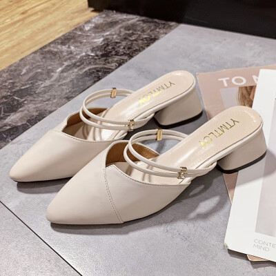 Korean version of thick-heeled Baotou slippers womens spring&summer 2019 new fashion wear with mueller shoes wear Joker sanda
Korean version of thick-heeled Baotou slippers womens spring&summer 2019 new fashion wear with mueller shoes wear Joker sanda