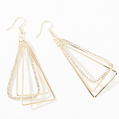 Fashion Geometric Three-Dimensional Triangular Hollow Crystal Diamonds Earrings For Women Vintage Alloy Earrings
Fashion Geometric Three-Dimensional Triangular Hollow Crystal Diamonds Earrings For Women Vintage Alloy Earrings