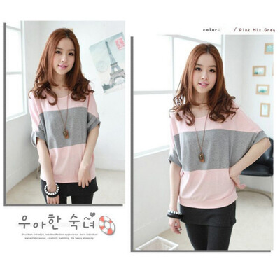 Women Cotton O neck T-shirt Striped Batwing Sleeve Short Sleeve Casual Tee Shirt Female t shirt Top Women
Women Cotton O neck T-shirt Striped Batwing Sleeve Short Sleeve Casual Tee Shirt Female t shirt Top Women