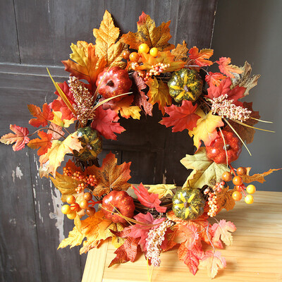 Toponeto 40CM Halloween Pumpkin Berry Maple Leaf Fall Door Wreath Door Wall Ornament
Toponeto 40CM Halloween Pumpkin Berry Maple Leaf Fall Door Wreath Door Wall Ornament