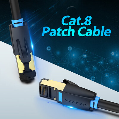 Vention CAT8 40Gbps Patch Cable Gold-plated Cable PVC Soft Cable with SFTP Shielding LSZH Jacket IKABI 3M
Vention CAT8 40Gbps Patch Cable Gold-plated Cable PVC Soft Cable with SFTP Shielding LSZH Jacket IKABI 3M