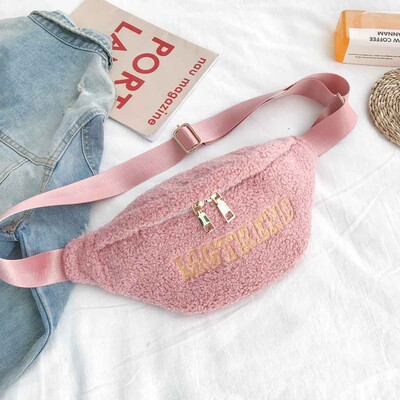 Tailored Womens Woolen Purse Fashion Shoulder Messenger Bag Simple Waist Bag Chest Bag