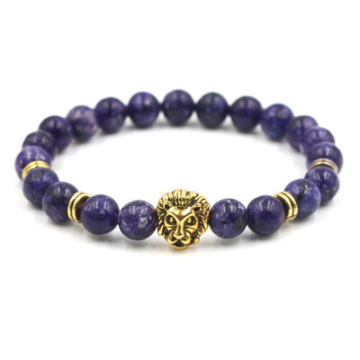 8 mm Gold Lion Head Sandstone Energy Yoga Reiki Bracelet Hand Cord Elastic Bracelet Unisex Pair Jewellery
8 mm Gold Lion Head Sandstone Energy Yoga Reiki Bracelet Hand Cord Elastic Bracelet Unisex Pair Jewellery