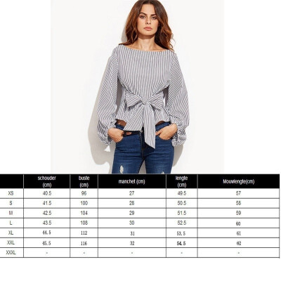 Fashion Women Off Shoulder Tops Casual Summer Striped Long Sleeve Blouse Bowknot Clothes
Fashion Women Off Shoulder Tops Casual Summer Striped Long Sleeve Blouse Bowknot Clothes