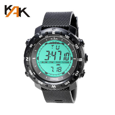 KAK Fashion Outdoor Sports Clock Climbing Hiking Wristwatch Multi-Functional Big Dial Casual Waterproof Electronic Watch
KAK Fashion Outdoor Sports Clock Climbing Hiking Wristwatch Multi-Functional Big Dial Casual Waterproof Electronic Watch