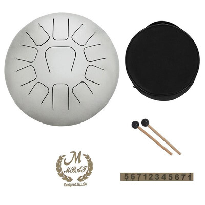12 Inch Steel Tongue Drum 11-Tone Hand Pan Drum Stainless Steel Percussion Instrument with Drum Mallets Carry Bags Note Sticks
12 Inch Steel Tongue Drum 11-Tone Hand Pan Drum Stainless Steel Percussion Instrument with Drum Mallets Carry Bags Note Sticks