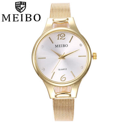 MEIBO Women Fashion Silver Mesh Roma Dial Quartz Watches Casual Ladies Stainless Steel Watches Gift Clock Relogio Feminino 533
MEIBO Women Fashion Silver Mesh Roma Dial Quartz Watches Casual Ladies Stainless Steel Watches Gift Clock Relogio Feminino 533