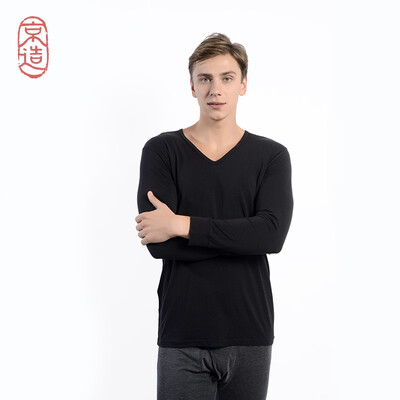JZAO mens thermal underwear heating fiber thin section Slim long-sleeved T-shirt black V-neck code
JZAO mens thermal underwear heating fiber thin section Slim long-sleeved T-shirt black V-neck code