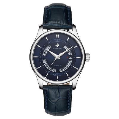 WWOOR Men Watch Quartz Leather Strap Sport Clock Wristwatch Calendar Fashion Casual Male Watches
WWOOR Men Watch Quartz Leather Strap Sport Clock Wristwatch Calendar Fashion Casual Male Watches