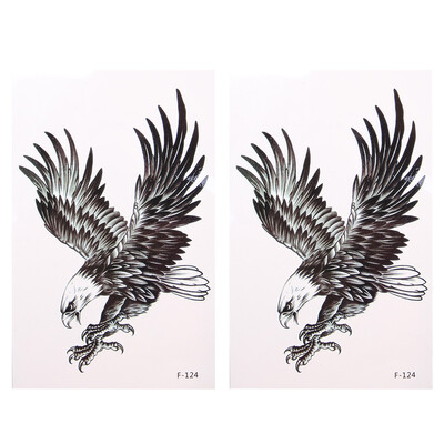 2pcs Eagle Fashion Arm Waterproof Simulation Body Tattoo Stickers