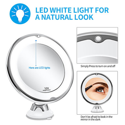 Portable 10x Magnifying Makeup Vanity Cosmetic Beauty Bathroom Mirror LED Light Makeup Vanity Mirror Drop Shipping
Portable 10x Magnifying Makeup Vanity Cosmetic Beauty Bathroom Mirror LED Light Makeup Vanity Mirror Drop Shipping
