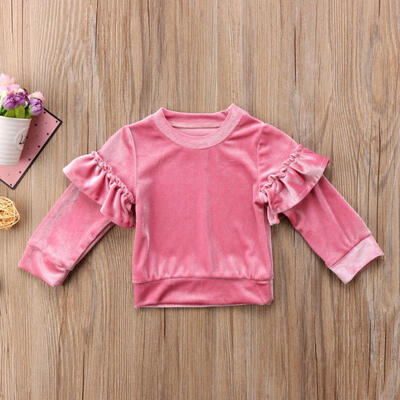 Kids Baby Girl Velvet Tops T shirt Ruffles Sweatshirt Jumper Long Sleeve Clothes NEW
Kids Baby Girl Velvet Tops T shirt Ruffles Sweatshirt Jumper Long Sleeve Clothes NEW