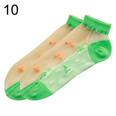 Summer Women Marine Series Ultra Thin Transparent Low Cut Short Ankle Socks