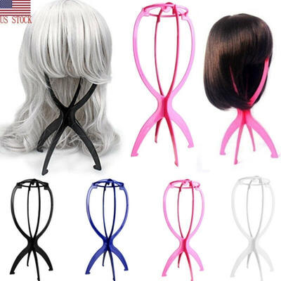 Wig Display Stand Mannequin Head Hat Cap Hair Holder Foldable Stable Tool