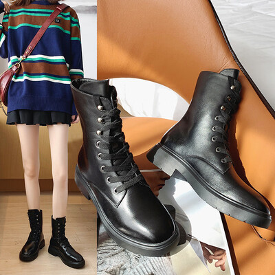 The first layer of leather Martin boots womens autumn&winter new British wind leather straps
The first layer of leather Martin boots womens autumn&winter new British wind leather straps