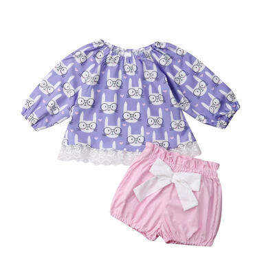 Toddler Kids Baby Girls Outfits Clothes Round Neck Lace Bunny T-shirt TopsShort Pants Outfits Set
Toddler Kids Baby Girls Outfits Clothes Round Neck Lace Bunny T-shirt TopsShort Pants Outfits Set