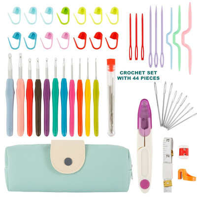 44 Pcs Crochet Hooks Set with Case for Knitting Ergonomic Handle Crochet Hooks Sewing Tools Set
44 Pcs Crochet Hooks Set with Case for Knitting Ergonomic Handle Crochet Hooks Sewing Tools Set
