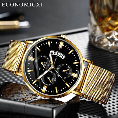 Gobestart Fashion Simple Stainless Steel With Three Eyes Small Dial Mens Quartz Watch
Gobestart Fashion Simple Stainless Steel With Three Eyes Small Dial Mens Quartz Watch