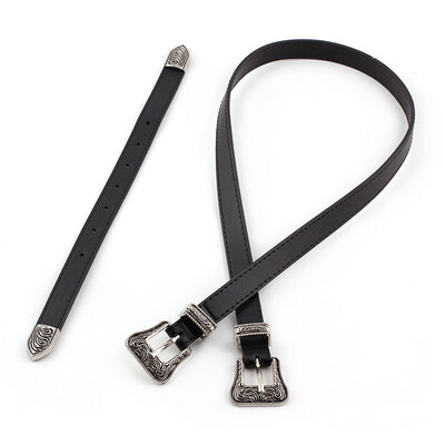 New vintage female three-piece belt Metal Leather Double Buckle Fashion Waistband New Hot Belts for Women Luxury Designer Brand
New vintage female three-piece belt Metal Leather Double Buckle Fashion Waistband New Hot Belts for Women Luxury Designer Brand