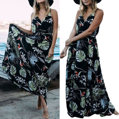 Women Boho Long Maxi Dress Ladies Cocktail Party Evening Summer Beach Sundress 
Women Boho Long Maxi Dress Ladies Cocktail Party Evening Summer Beach Sundress