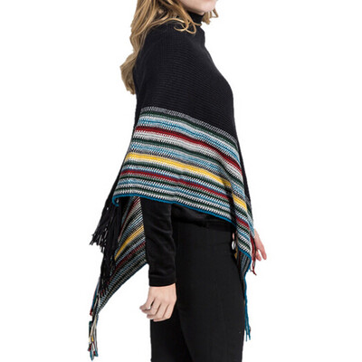 Toponeto Fashion Women Blanket Oversized Stripe Coat Wrap Plaid Cozy Shawl