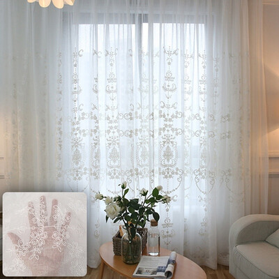 European White Embroidered Voile Curtains Bedroom Sheer Curtains for Living Room Tulle Window CurtainsPanels Window Screening
European White Embroidered Voile Curtains Bedroom Sheer Curtains for Living Room Tulle Window CurtainsPanels Window Screening