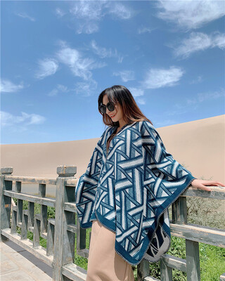 Geometric triangle imitation cashmere split shawl ladies increase thick warm cloak cloak EASY
Geometric triangle imitation cashmere split shawl ladies increase thick warm cloak cloak EASY