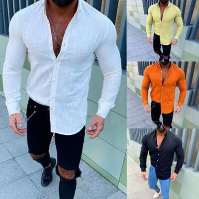New Hot Fashion Men´s Linen Long Sleeve Shirt Summer Cool Loose Casual V-Neck Shirts Tops -3XL
New Hot Fashion Men´s Linen Long Sleeve Shirt Summer Cool Loose Casual V-Neck Shirts Tops -3XL