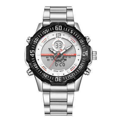WEIDE WH6105 Dual Display Quartz Digital Men Watch Multifunctional Sports 3ATM Waterproof Big Dial Large Face Stopwatch Timer Week
WEIDE WH6105 Dual Display Quartz Digital Men Watch Multifunctional Sports 3ATM Waterproof Big Dial Large Face Stopwatch Timer Week