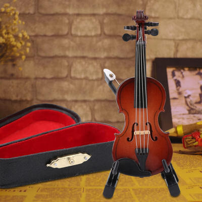Greensen Miniature Violin Model with Stand Case Dollhouse Accessories Mini Musical Instrument Decor Gift
Greensen Miniature Violin Model with Stand Case Dollhouse Accessories Mini Musical Instrument Decor Gift
