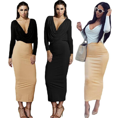 New Sexy Women Two-Piece Dress Deep V Neck Ruffle Long Sleeve Crop Top High Waist Skirt Set BlackWhiteBeige
New Sexy Women Two-Piece Dress Deep V Neck Ruffle Long Sleeve Crop Top High Waist Skirt Set BlackWhiteBeige