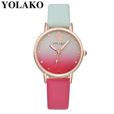 YOLAKO Brand Women Retro Gradient Rainbow Leather Belt Roma Watch Casual Luxury Ladies Sport Quartz Watches Relogio Feminino 533
YOLAKO Brand Women Retro Gradient Rainbow Leather Belt Roma Watch Casual Luxury Ladies Sport Quartz Watches Relogio Feminino 533
