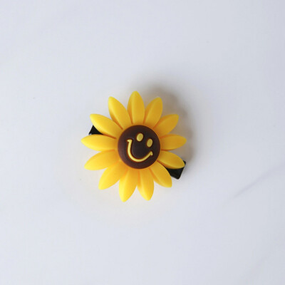 Harajuku Sunflower Hair Ring Hair Accessories Flowers Cute Jewelry Smile Hair Rope Headdress Headwear